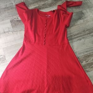 Art Class Red Casual Kids Dress